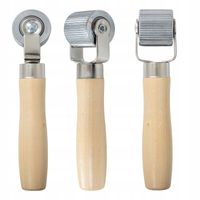 Rolka dociskowa fazowana do mat butylowych wałek z drewnianą rączką