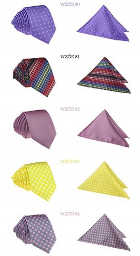 ZESTAW KOMPLET = KRAWAT i POSZETKA ( CHUSTECZKA ) na Arena.pl