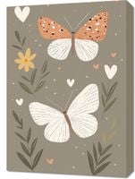 Obraz 50x70cm Wzory dla Dzieci, Dziewczynki Do Pokoju - Motylki