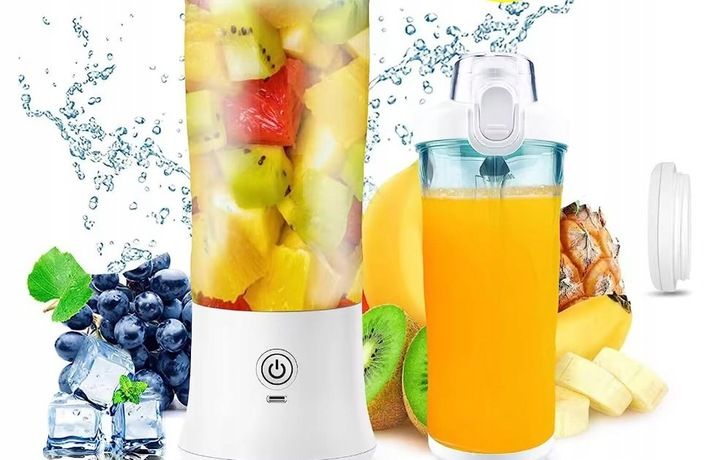 BLENDER SHAKER TURYSTYCZNY DIODY LED USB-C AKUMULATOR 600ML BEZPRZEWODOWY zdjęcie 5