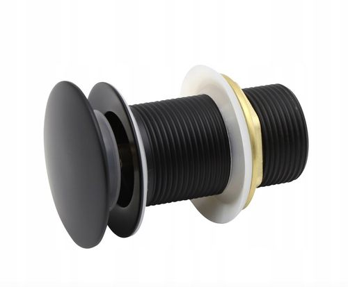 KOREK UMYWALKOWY KLIK-KLAK AUTOMAT BEZ PRZELEWU MOSIĘŻNY CZARNY SATYNOWY na Arena.pl