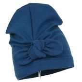 Pupill Amy czapka dla dziewczynki kokarda granatowa 50-52