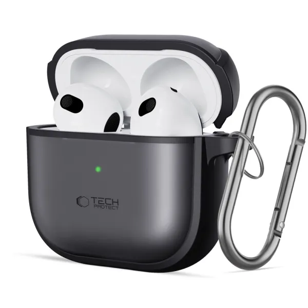 Etui Tech-Protect Slim Hook na AirPods 4 - czarne zdjęcie 1