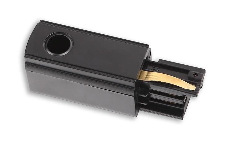 Zasilanie szynoprzewodu uziemienie lewe 4 wires Track Power Adaptor MHT1-C/L-BK Maxlight do systemu 3-fazowego 230V czarne zdjęcie 3