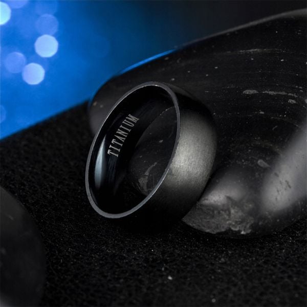 Obrączka PIERŚCIEŃ Czarny TYTAN STAL MATOWY 161 zdjęcie 9