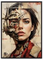 Plakat portret maszyna w ramie 61x91 cm w czarnej ramie