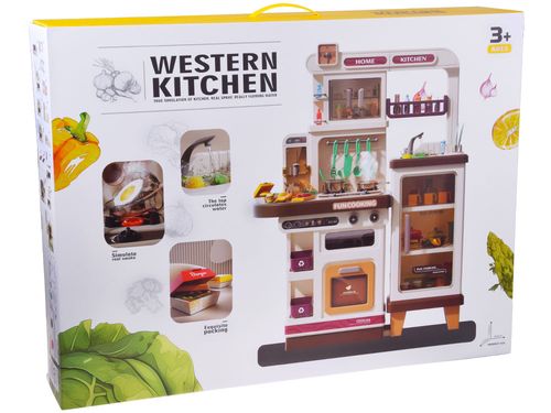 ZABAWKOWA INTERAKTYWNA BRĄZOWA KUCHNIA  AKCESORIA na Arena.pl