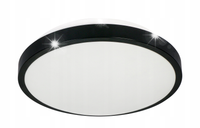 Plafon Lampa Sufitowa Ścienna 2xE27 Szczelny IP54 Ø30,5cm Natynkowy Czarny