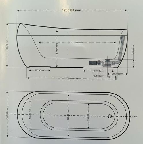 Wanna Wolnostojąca 170 cm Czerwono-Biała Kompozyt Syfon Gratis na Arena.pl