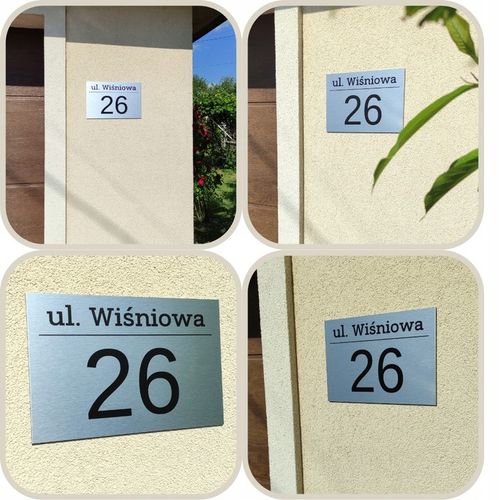 TABLICZKA TABLICA ADRESOWA NUMER DOMU ALUMINIOWA NAZWA NR ULICY ADRES 30X20 na Arena.pl