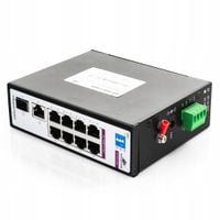 Rozdzielacz SWITCH 8-portowy SP-SGI108S Przemysłowy do kamer port SFP IP40