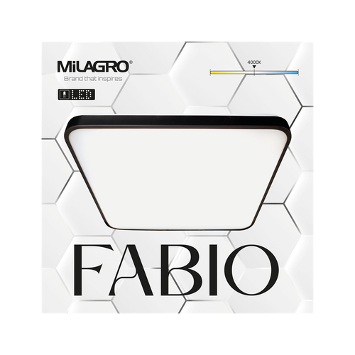 Czarny plafon kuchenny Fabio LED 23W 4000K lampa kwadratowa na Arena.pl