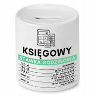 Skarbonka Księgowej Księgowego Stawka Godzinowa Z Nadrukiem Ze Zdjęciem