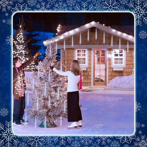 METEORY 10 SPOLI 50 CM 360 LED LAMPKI PADAJĄCY ŚNIEG SOPLE GIRLANDA 8 m na Arena.pl