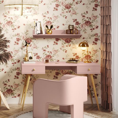 Wisząca półka BOHO 90 cm - Róż naturalny na Arena.pl