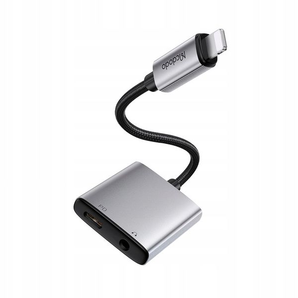 MCDODO PRZEJŚCIÓWKA ADAPTER LIGHTNING MINI JACK 3,5MM KABEL DO IPHONE 13 14 zdjęcie 13