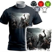 KOSZULKA T-SHIRT MĘSKI WZORY DO WYBORU - ZOMBIE - XS