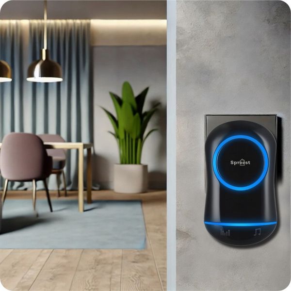 DZWONEK BEZPRZEWODOWY DO DRZWI DO FURTKI NA BATERIE WODOODPORNY 2 PRZYCISKI zdjęcie 9