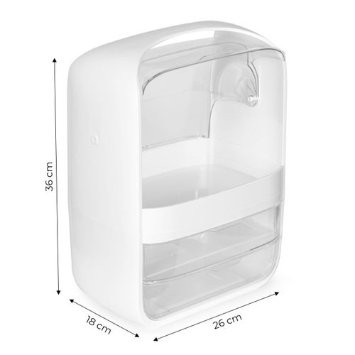 Organizer Na Kosmetyki Skrzynka Z Szufladami - Białe na Arena.pl