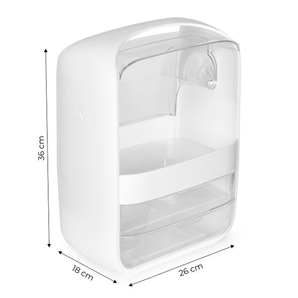 Organizer Na Kosmetyki Skrzynka Z Szufladami - Białe zdjęcie 9