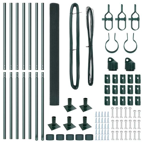 Ogrodzenie z słupkami Zielony 1.6 x 10 m Stal na Arena.pl