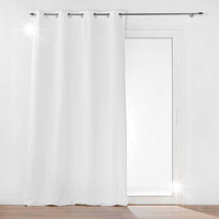 ZASŁONA OKIENNA TERMICZNA BIAŁA NA PRZELOTKACH 135X260 CM GŁADKA