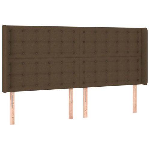 Łóżko kontynentalne z materacem, brązowe, 200x200 cm, tkanina na Arena.pl