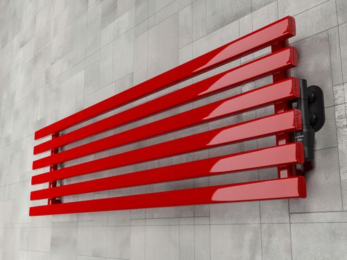 Grzejnik poziomy HORYZONT6 45x100 czerwony na Arena.pl
