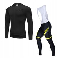 Komplet Rowerowy Termoaktywny Z Wkładką Męski Ocieplany Dopasowany Żel 4XL