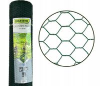 Siatka Metalowa 1x25m Powlekana rabatowa ogrodowa hodowlana klatki zielona