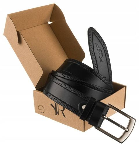 szeroki, skórzany pasek męski - rovicky na Arena.pl