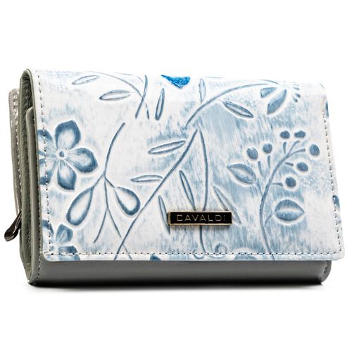 pojemny portfel damski w kwiaty zamykany na zatrzask - 4u cavaldi na Arena.pl