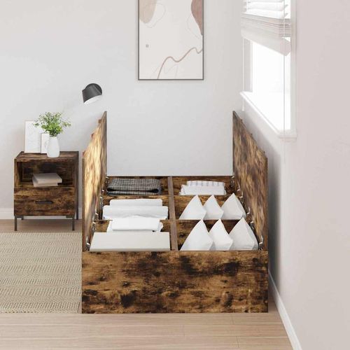 Ramka łóżka z przechowywaniem Wędzony dąb 200 x 90 x 31.5 cm na Arena.pl