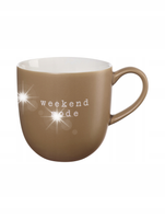 ASA Hey! Kubek Hey! 350ml do herbaty i kawy "Weekend mode" beżowy