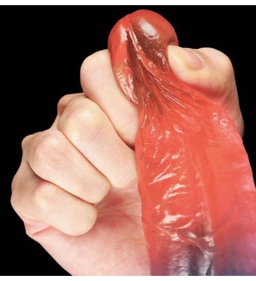 Dwubarwne realistyczne dildo zdjęcie 3