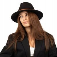 KAPELUSZ PANAMA fedora elegancki filcowy