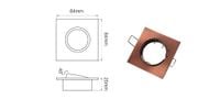 LL-OSK-ANT-242922: Oprawa LED line® kwadratowa ruchoma, antyk, odlew