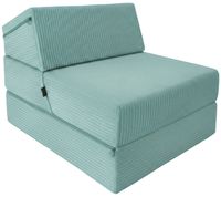 FOTEL KANAPA PUFA MATERAC rozkładany składany SOFA 80x190x15 SZTRUKS błękit