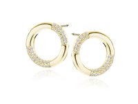 KOLCZYKI CELEBRYTKI SREBRNE RING CIRCLE CYRKONIE