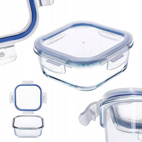 KADAX Szklany Pojemnik Na Żywność 800ml Z Pokrywką Śniadaniówka na Arena.pl