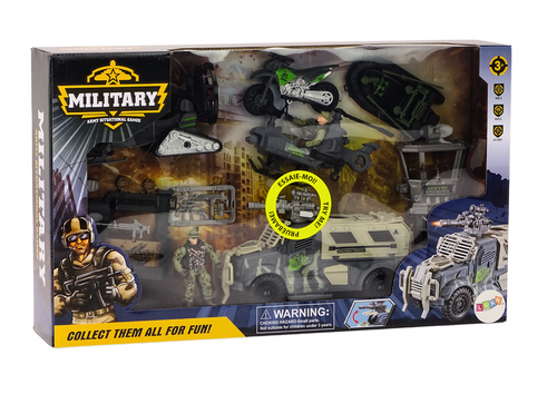 Zestaw Militarny Wojskowy Wóz Bojowy Helikopter Żołnierze Akcesoria Dźwięki na Arena.pl