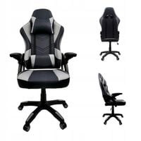 FOTEL GAMINGOWY OBROTOWY REGULOWANY DLA GRACZA BIUROWY KOMPUTEROWY KG105