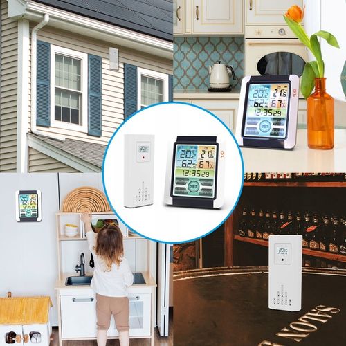 Bezprzewodowa stacja pogodowa termometr higrometr zegar alarm na Arena.pl