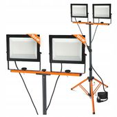 Zestaw Halogen LED Budowlany 2X 100W Naświetlacz Lampa Robocza na