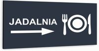 Tabliczka informacyjna ATRACYTOWA aluminiowa JADALNIA DOWOLNY NAPIS