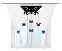 Firana nowoczesna MOTYLE salon sypialnia lambrekin AŻUR glamur 300x150