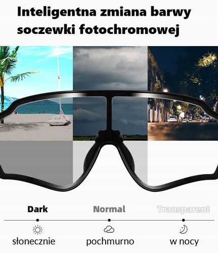 Rowerowe Okulary PRZECIWSŁONECZNE FOTOCHROM Ramka na Arena.pl
