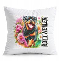 PODUSZKA BIAŁA PREZENT - PIES PSY PIESEK RASA ROTTWEILER