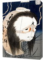 Obraz 40x60cm The Lantern Ghost, Iwa, Hokusai Japoński Vintage do Salonu