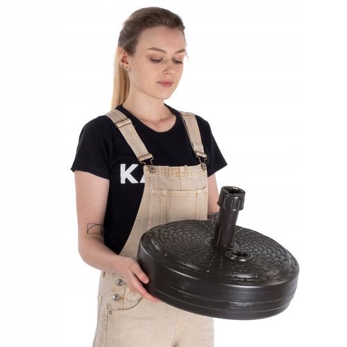 PODSTAWA PARASOLA STOJAK POD PARASOL OGRODOWY OKRĄGŁY 39cm OBCIĄŻNIK BRĄZ na Arena.pl